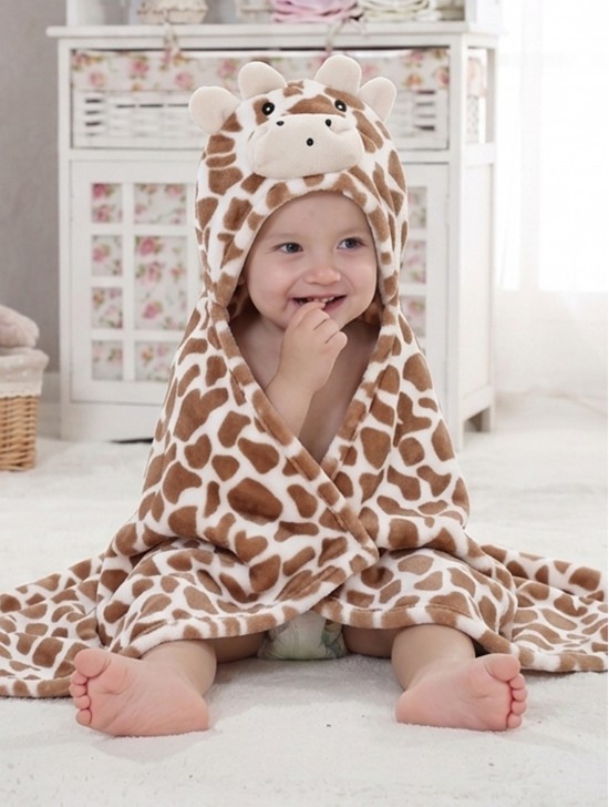 Kids Animal Themed Super Soft Hoodie Towel